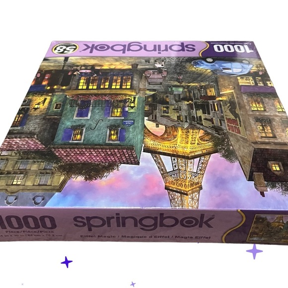 Springbok 1000 Piece Jigsaw Puzzle Eiffel Magic Eiffel Tower Paris New Sealed - Picture 7 of 14